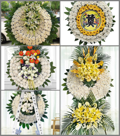 浙江省绍兴嵊州市仙岩镇仁村村花圈速递